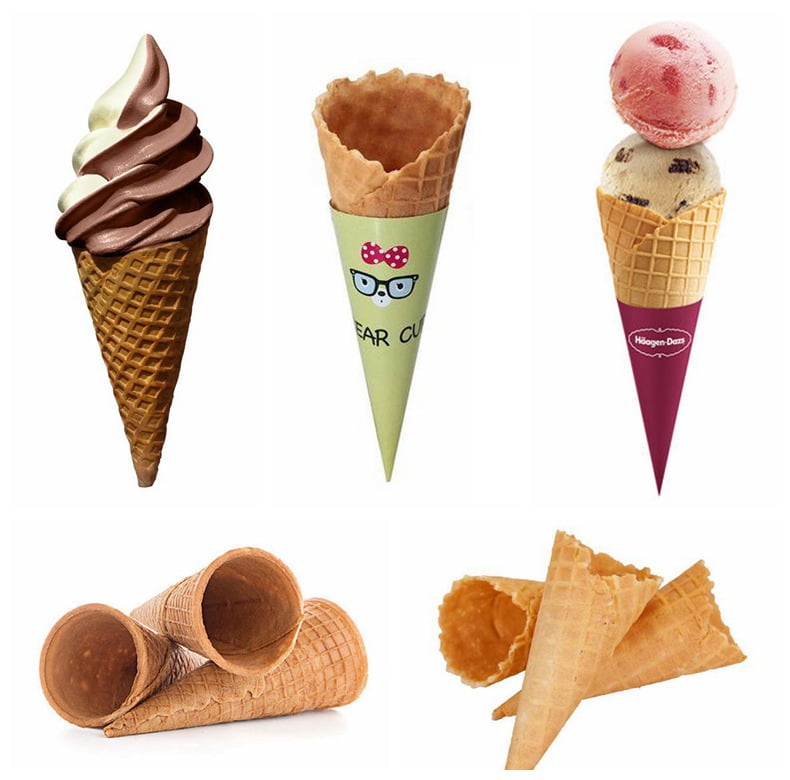 various ice cream cones 