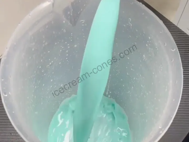 making the ice cream mix