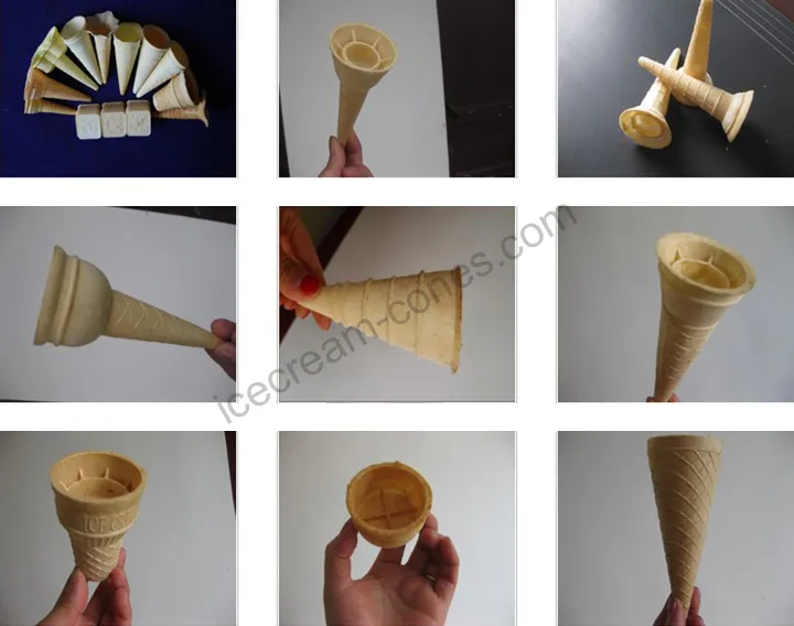 various cone shapes that wafer cone machine can make